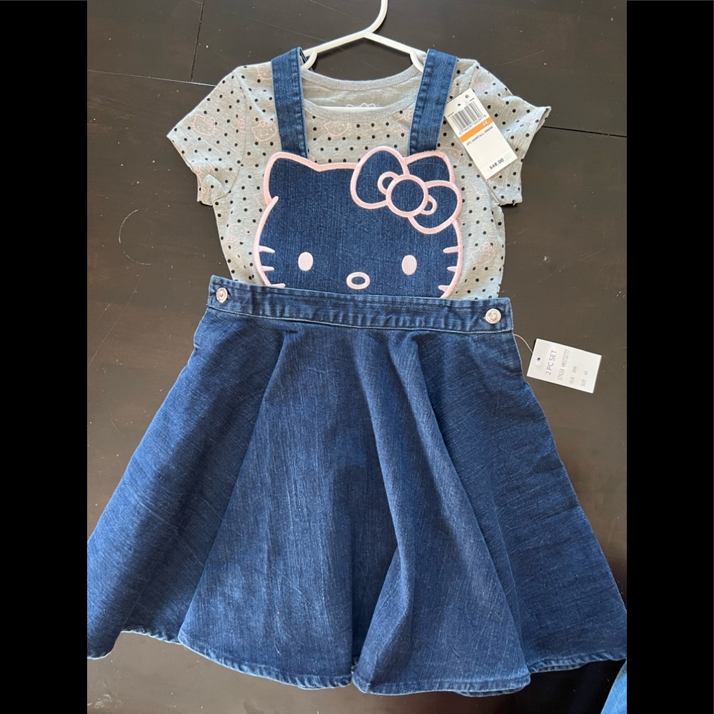 Girls Hello Kitty jumper and shirt